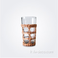 Ensemble de verre highball en cage de rotin